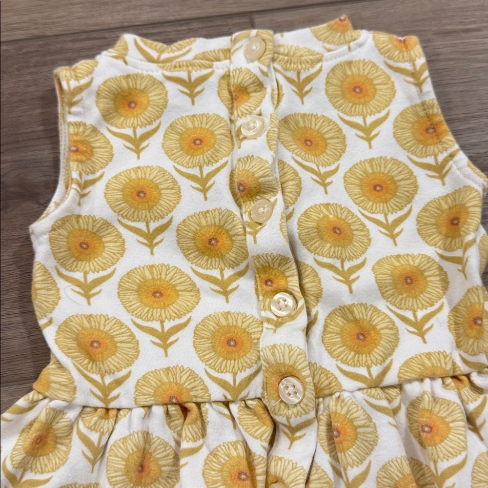 Kate Quinn sleeveless drop waist gathered top | mountain daisy 6-12m - Picture 3 of 5